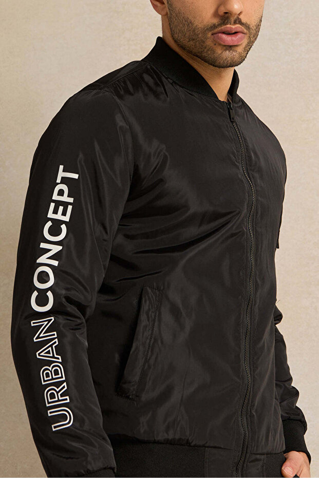 Men Black Printed Jacket - 4