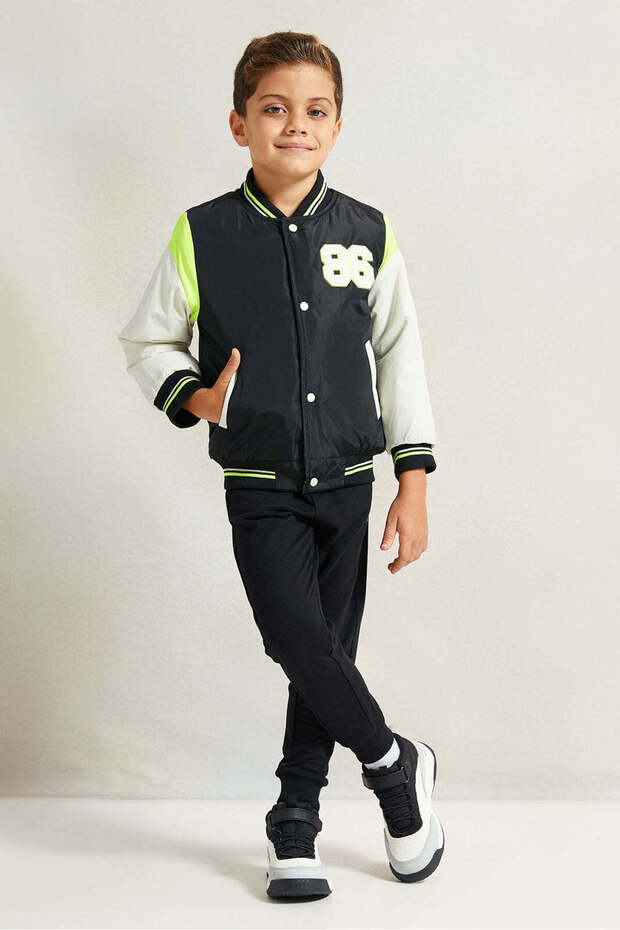 Boys Multicolour Printed Baseball Jacket - 2