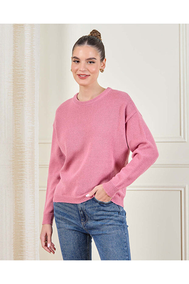 Women Pink Knitted Pullover