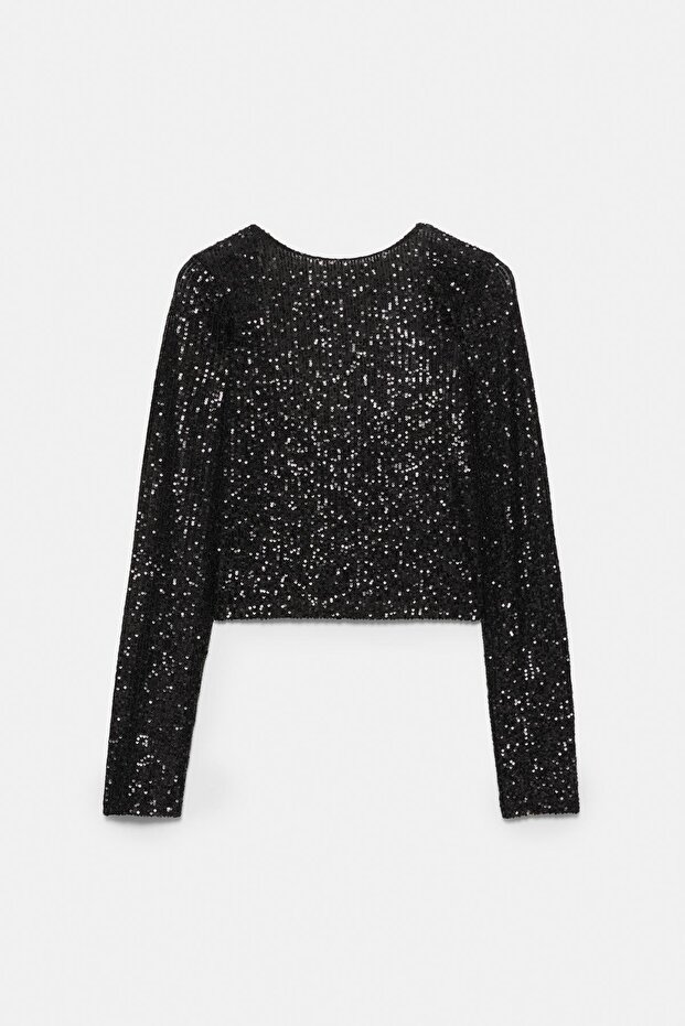 Pullu uzun kollu top - 7