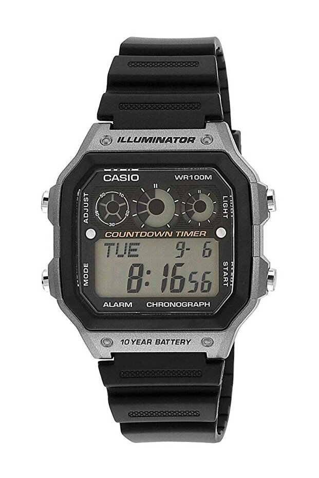 ساعة كوارتز رقمية AE-1300WH-8AVDF - 45 مم - أسود للرجال