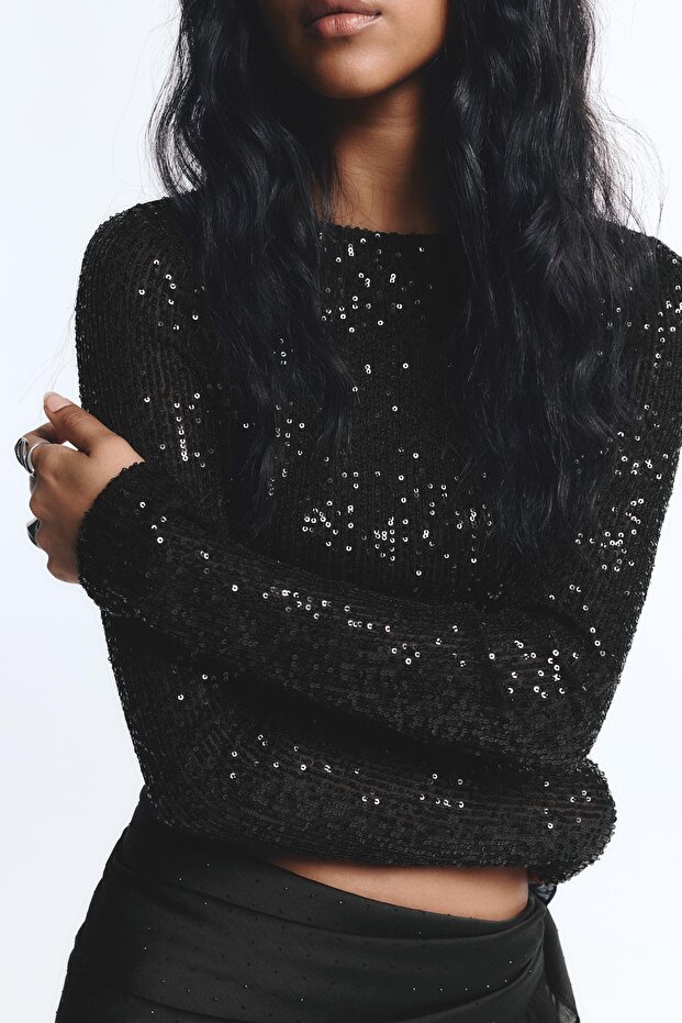 Pullu uzun kollu top - 6