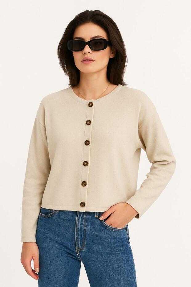 selanik düğmeli hırka - 2