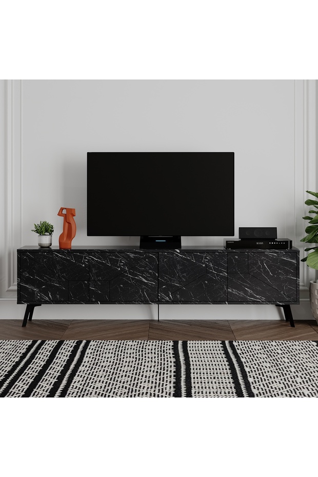 Dune Tv Stand Up To 70 Inches - Black Marble