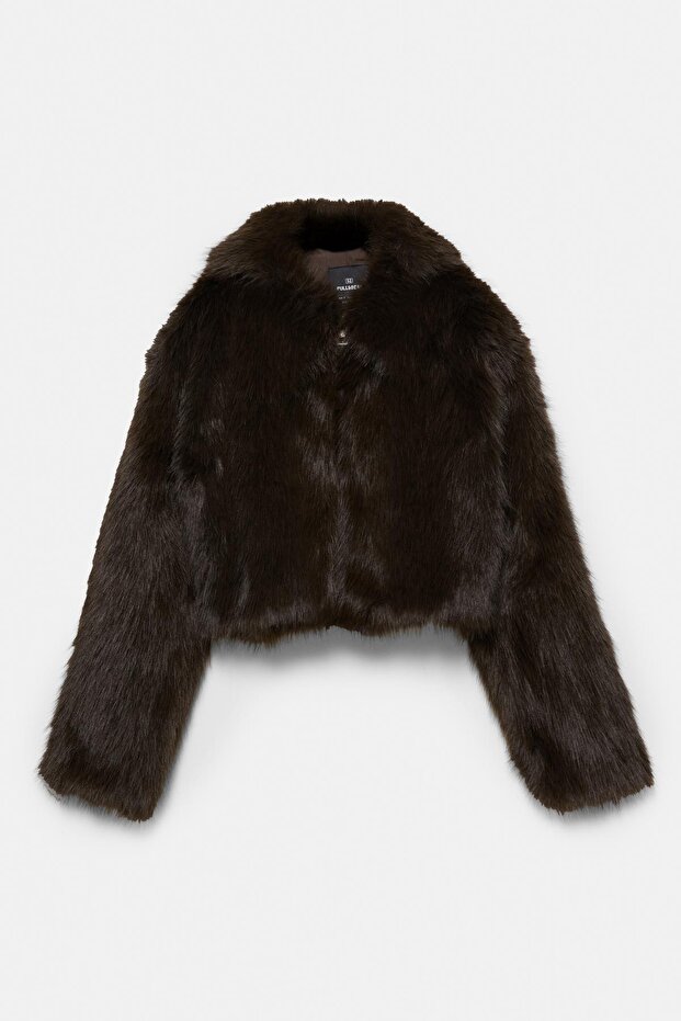 Fermuarlı kısa suni kaban - 6