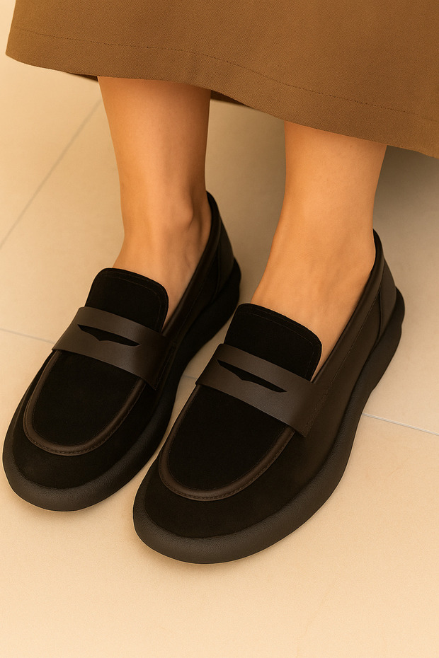 Genuine Suede Leather Loafer Shoes 1031