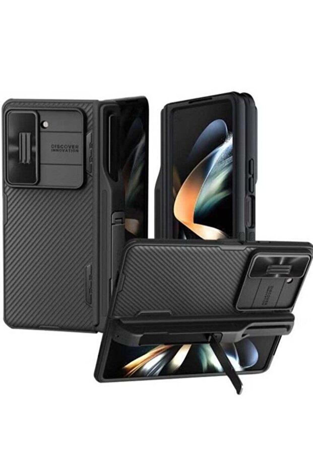 Case for Samsung Galaxy Z Fold 5 5G with Built-In Kickstand, S Pen Holder & Camera Cover
