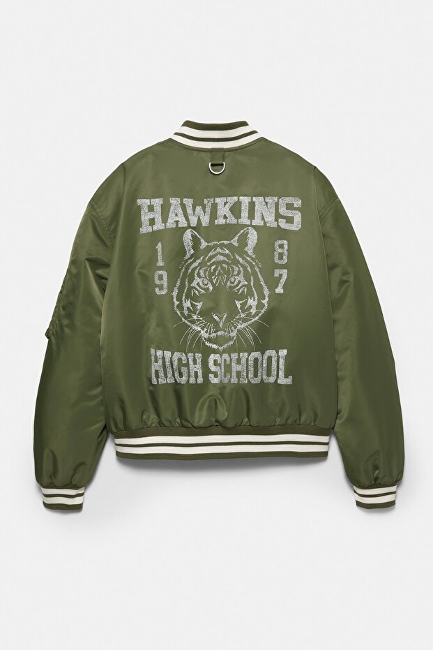 Stranger Things kolej bomber ceket - 7