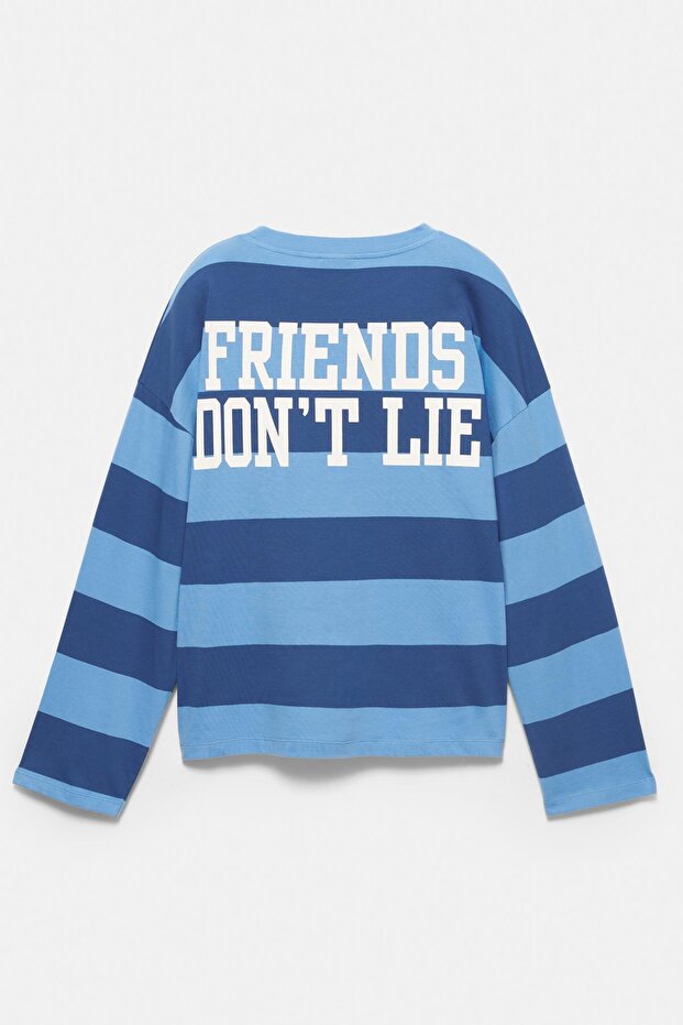 Stranger Things çizgili t-shirt - 8