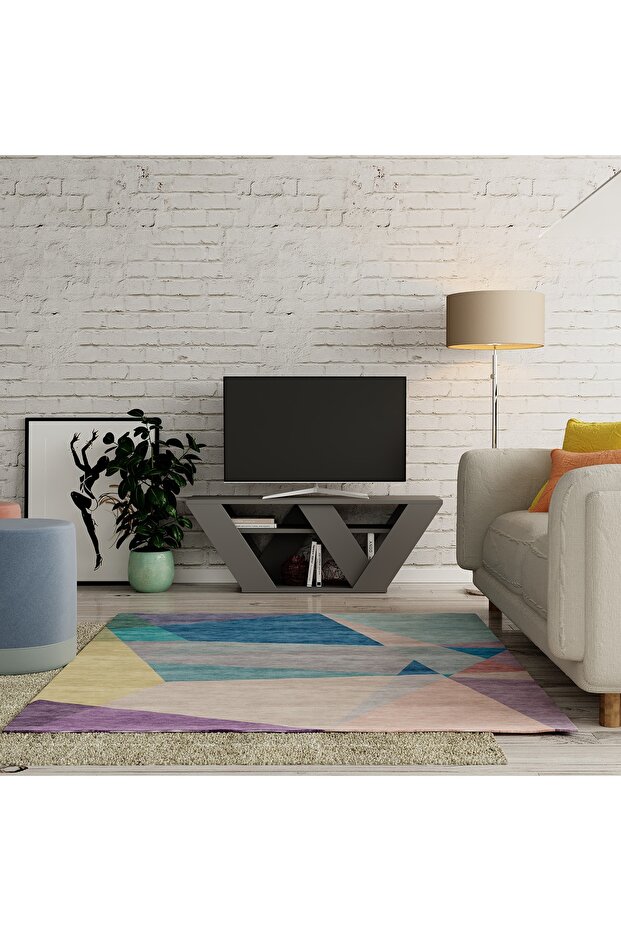 Mourah Pipralla Tv Stand Up To 43 Inches - Dark Grey
