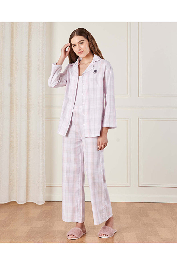 Women Multicolour Classic Checkered Pyjama Set (2 Piece)