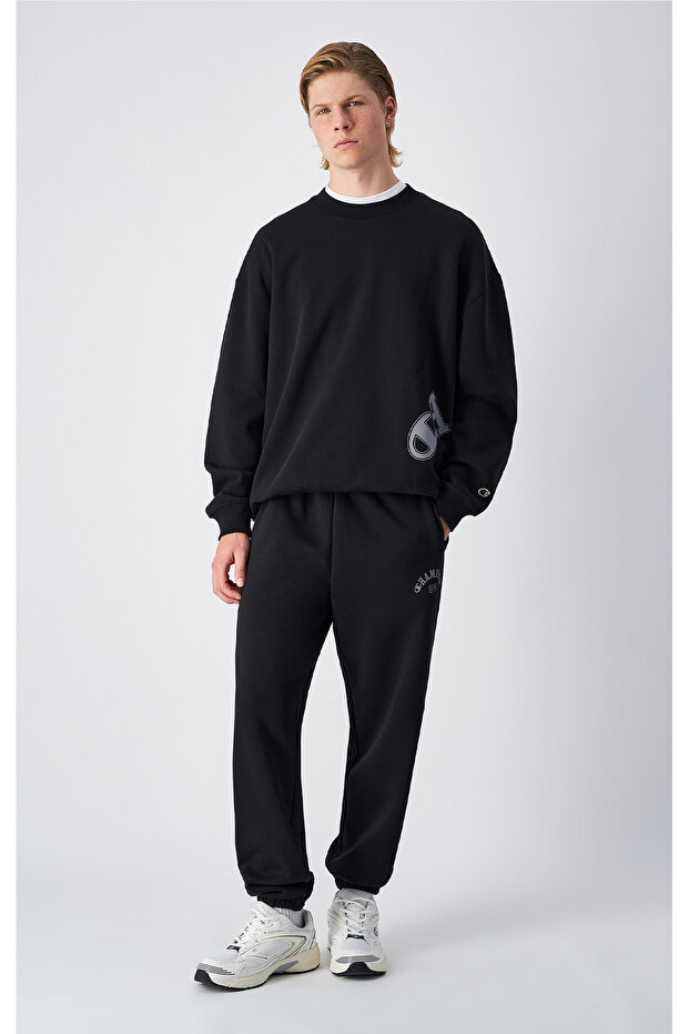 Urban Contemporary Elastic Cuff Pants Black Men's Sweatpants - 221211-Kk001