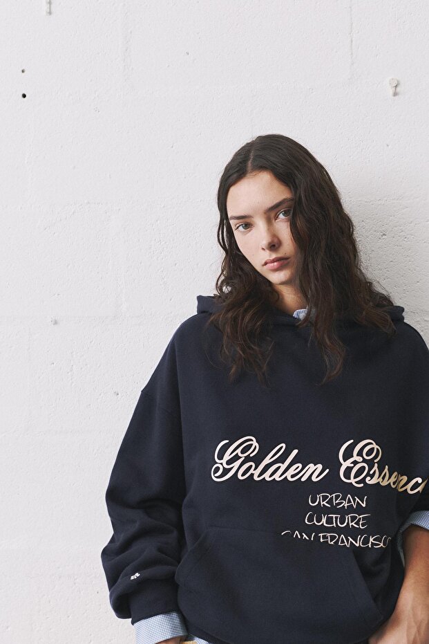 Kapüşonlu Golden Essence sweatshirt - 2