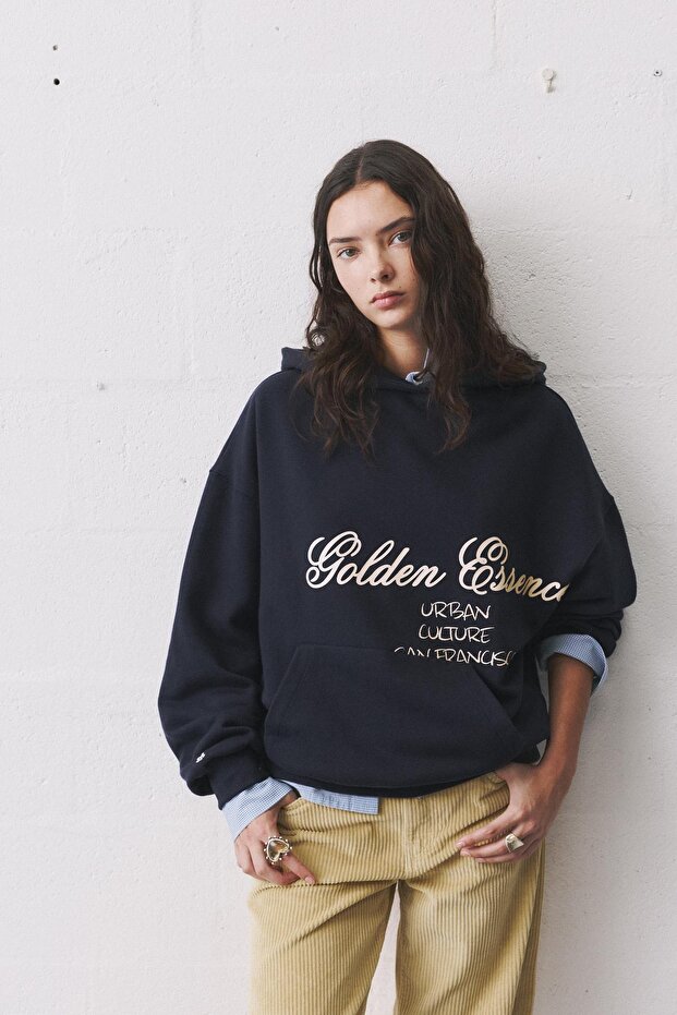 Kapüşonlu Golden Essence sweatshirt - 5