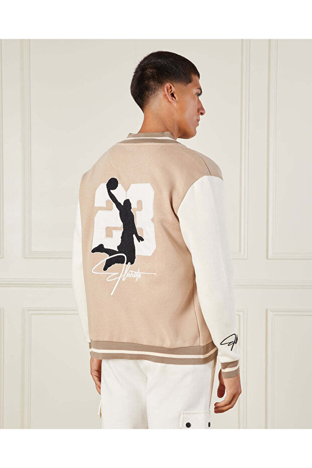 جاكيت بومبر رجالي باللون البيج - 3