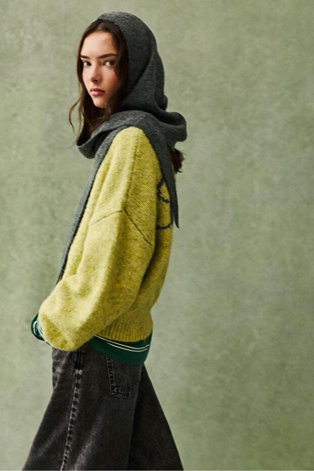 Fitilli örgü kar maskesi - 1