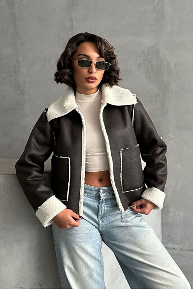 Süet Peluş Mont - 1