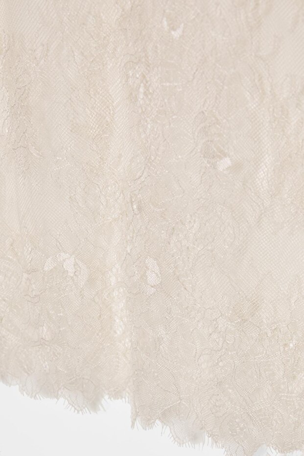 Dantelli midi etek - 7