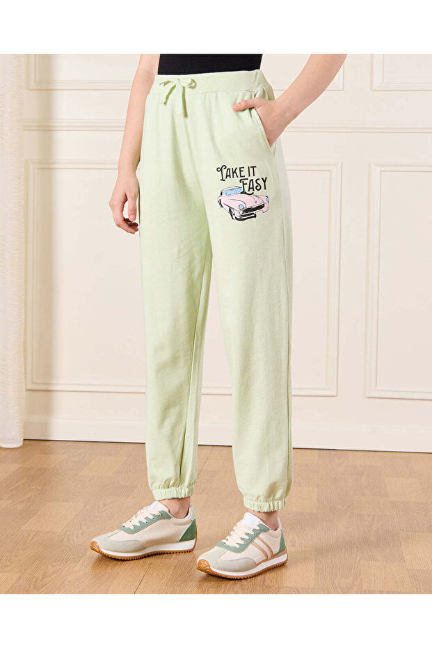 Girls Mint Plain Track Pants