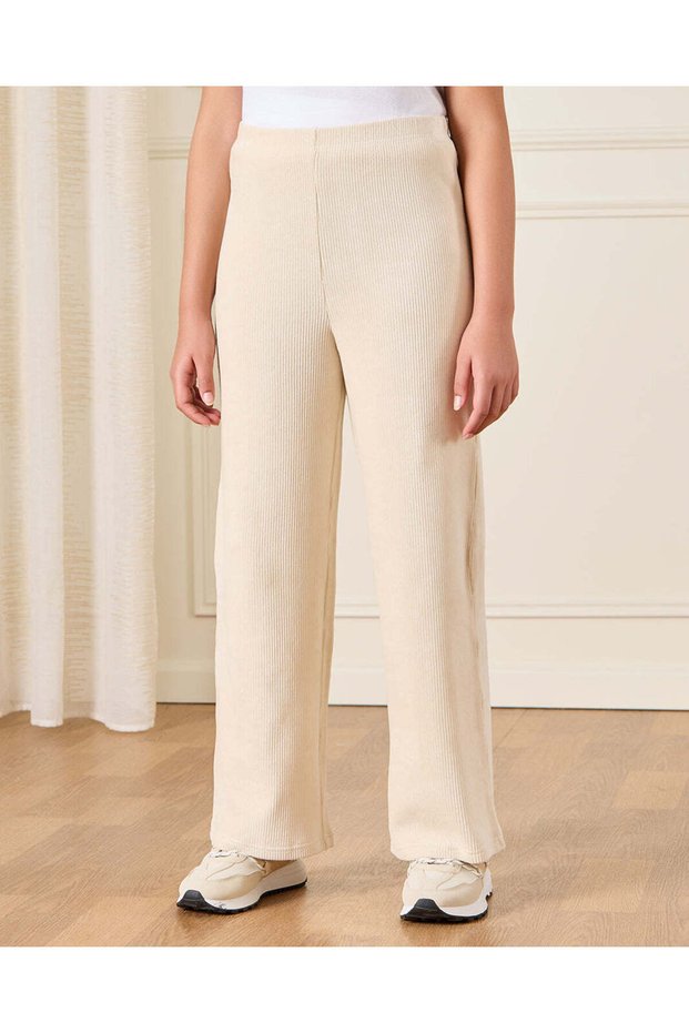 Senior Girls Cream Wide leg Pants