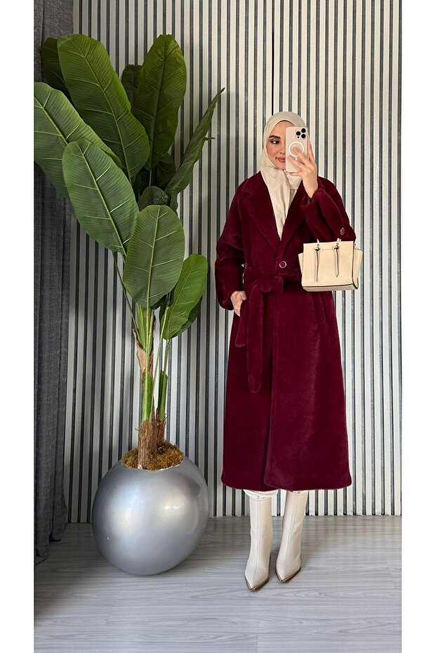 Women's Angora Fur Soft Long Coat