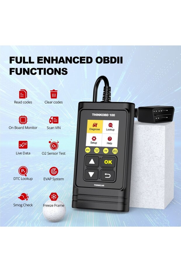 THINKCAR THINKOBD 100 Auto OBD2 Scanner Car Code Reader Clear Code Smog Test 10 Mode OBD 2 Functi... - 3
