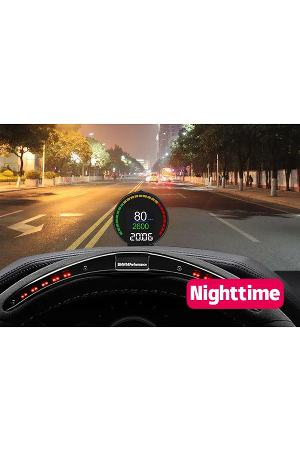 Diagnostic and dashboard information display device P15 on the windshield digital OBD2 - 11