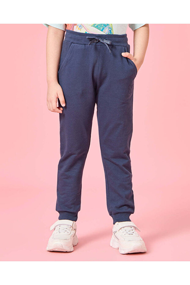 Girls Navy Basic Track Pants