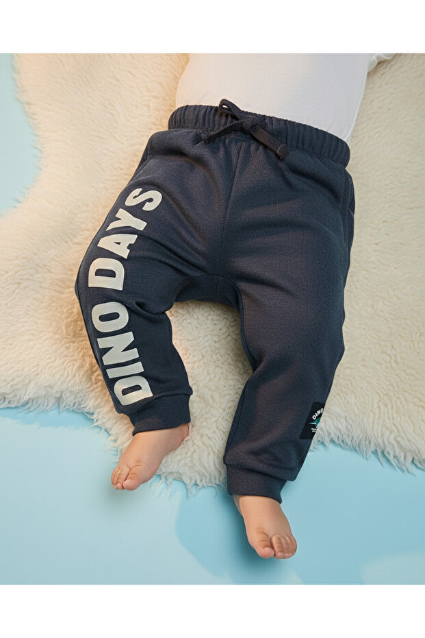 Infant Boys Charcoal Dino Track Pants