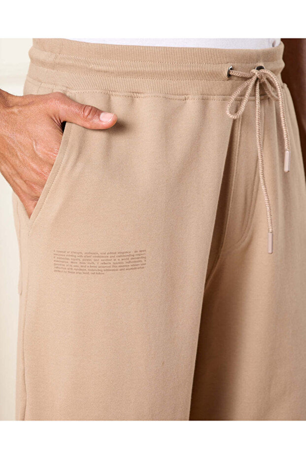 بنطلون رجالي بيج سادة للاسترخاء - 4