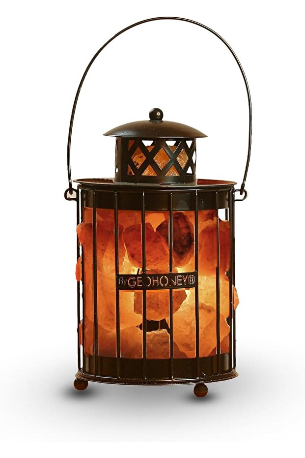 Himalayan Salt Lamp with Chunks - Hanging Lamp