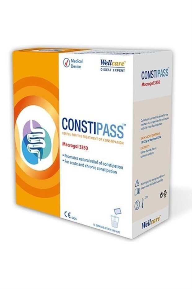 Constıpass Macrogol 3550 Probiotic Containing Food Supplement 10 Sase