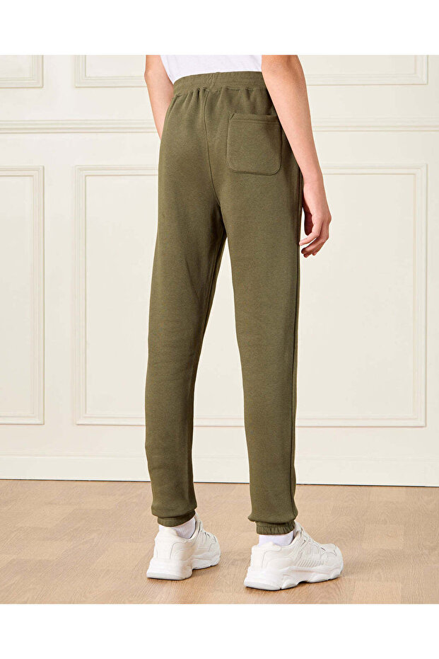 بنطال رياضي سادة زيتوني للأولاد الكبار - 3