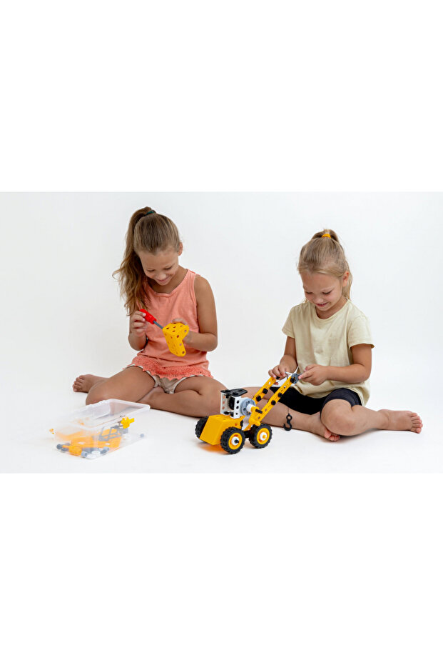 Vehicle construction set with 112 elements, flexible parts, screwdriver, screws, shaped parts - 4