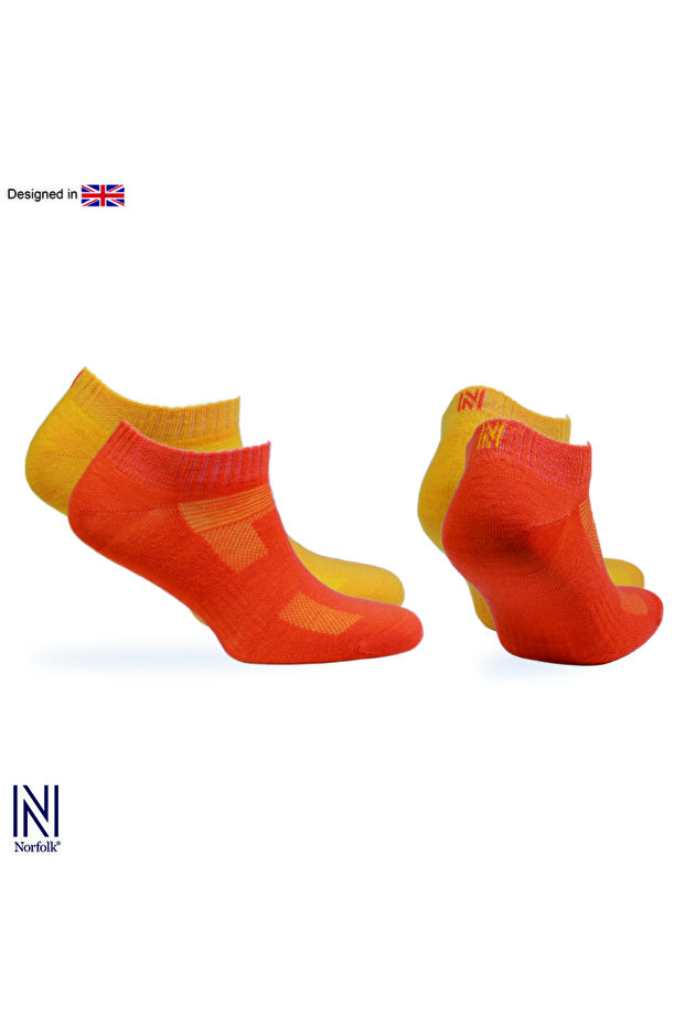 Sheldon Lc Low Cut Merino Wool Outdoor Hiking Socks 2 Pack Yellow/Orange