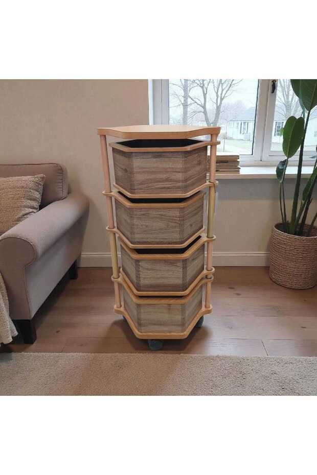 AHŞAP 4 KATLI ALTIGEN SEBZELİK - 1