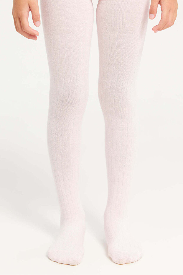 Girls Pink And Grey Tights Set (2 Piece)