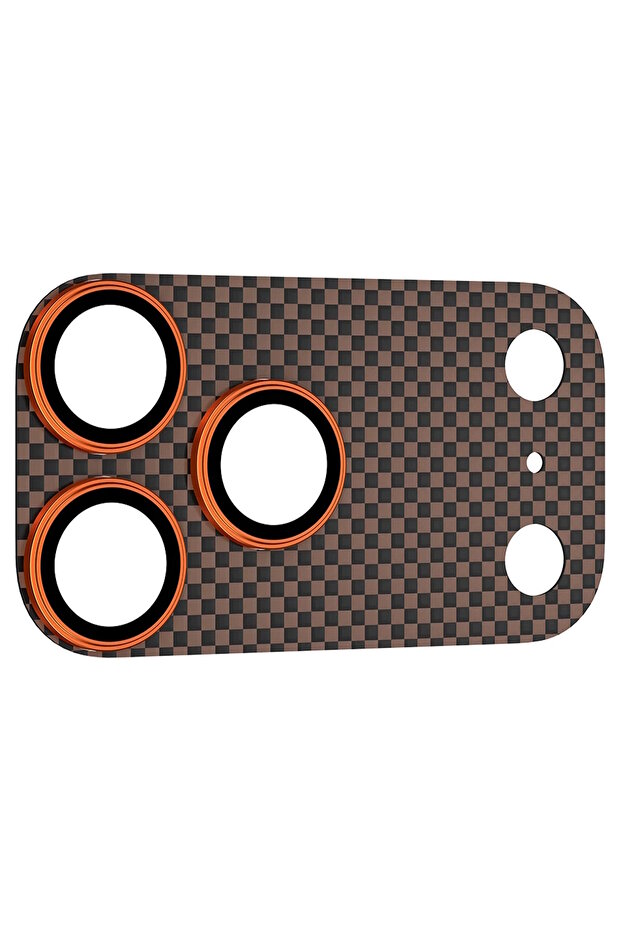 Apple iPhone 17 Pro Compatible Kevlar Carbon Fiber Metal Camera Lens Glass
