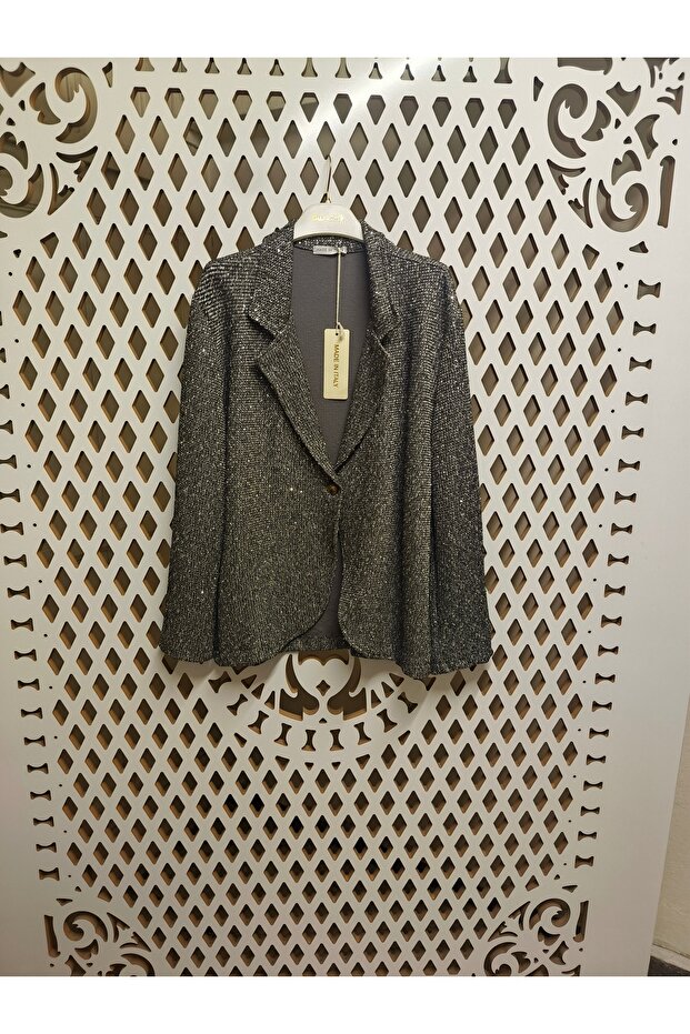 İtalyan Simli Pullu Ceket - 2