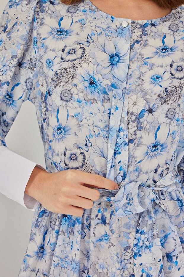 فستان ماكسي منقوش بأزرار من مزيج الفسكوز من BDART - 5