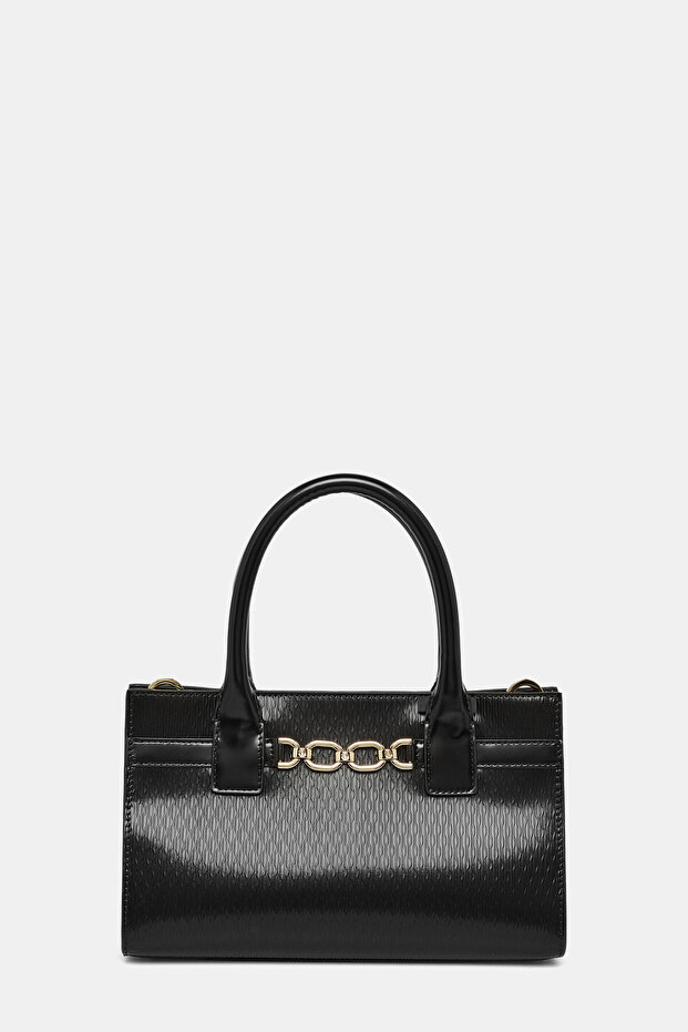 SİYAH MONOGRAM DERİ ÇANTA - 1