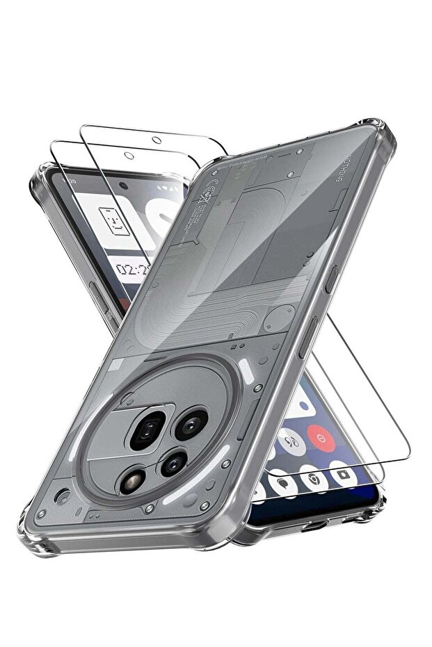 Nothing Phone 3a Pro Full Body Protective Case with 2-Pack Tempered Glass Screen Protector