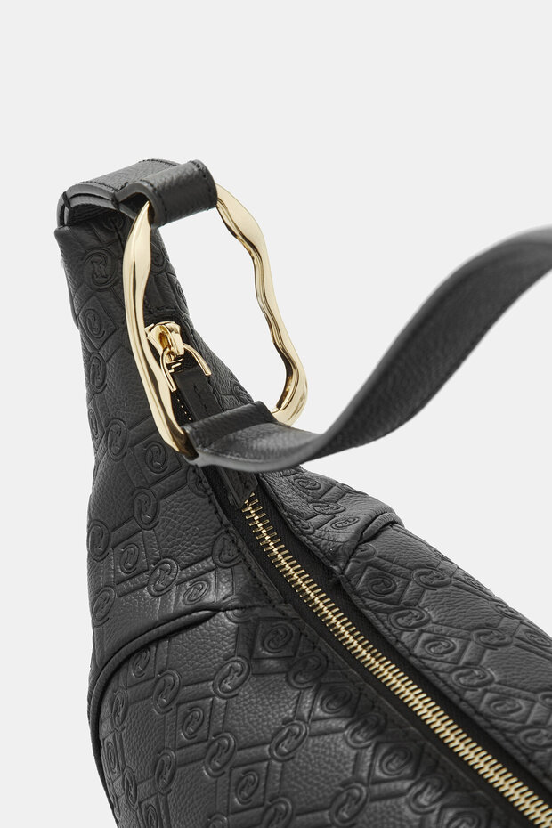 SİYAH MONOGRAM DERİ ÇANTA - 4