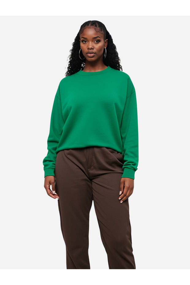 Kadın Basic Regular Sweatshirt - 3