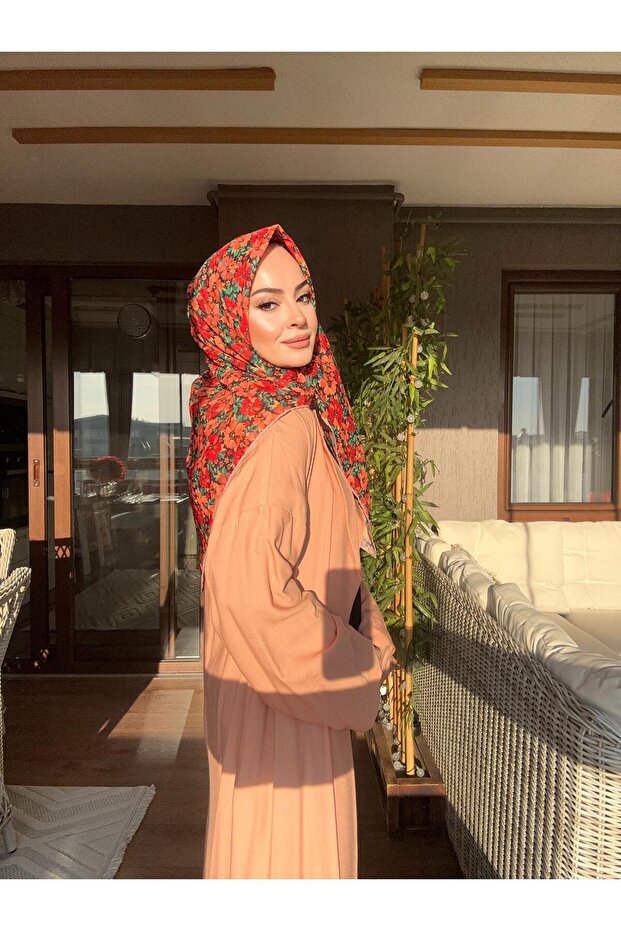 SOFT EŞARP ÇİÇEK DESEN - 4