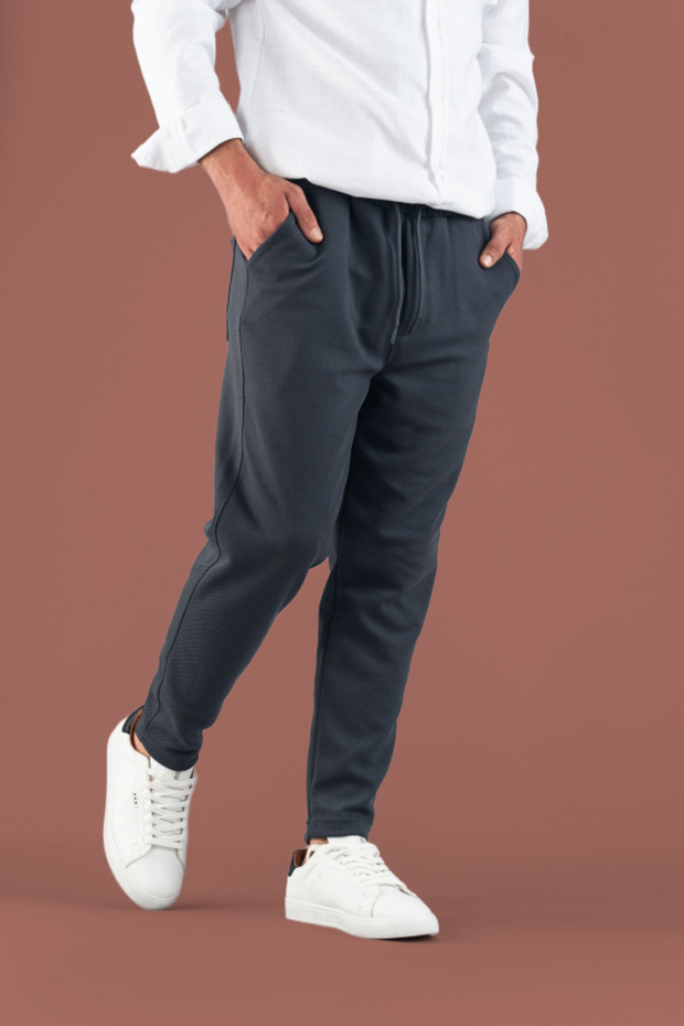 Ανδρικό ελαστικό στη μέση εφαρμοστό Basic Cotton Jogger - 3