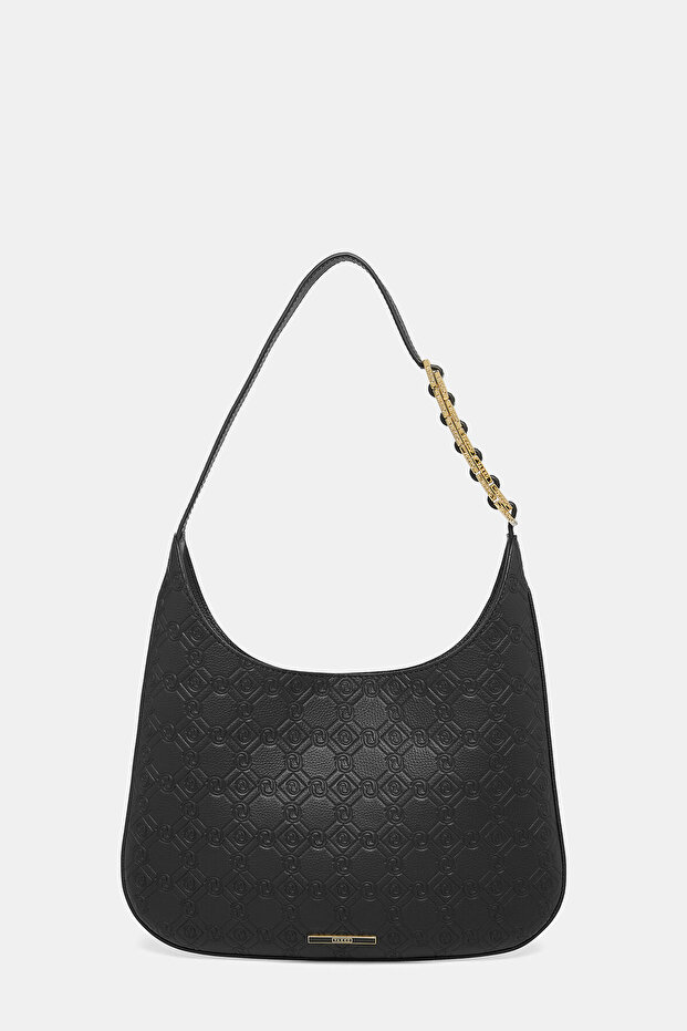 SİYAH MONOGRAM DERİ ÇANTA - 1