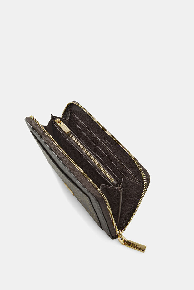 KAHVE MONOGRAM DERİ CÜZDAN - 4