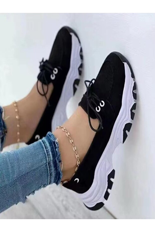 Women’s Casual Lace‑Up Sneakers Lightweight, Breathable, Cushioned, TPR Outsole