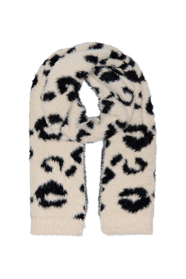 Women's Onlbeatrız Soft Textured Scarf 15349823 Black-Leopard